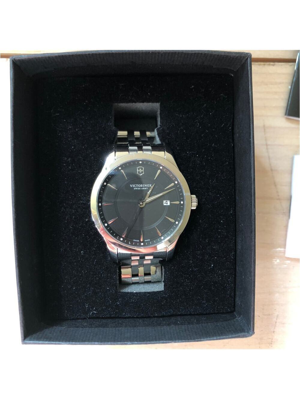Victorinox Men's Alliance Black Dial Stainless Steel Swiss Army Watch